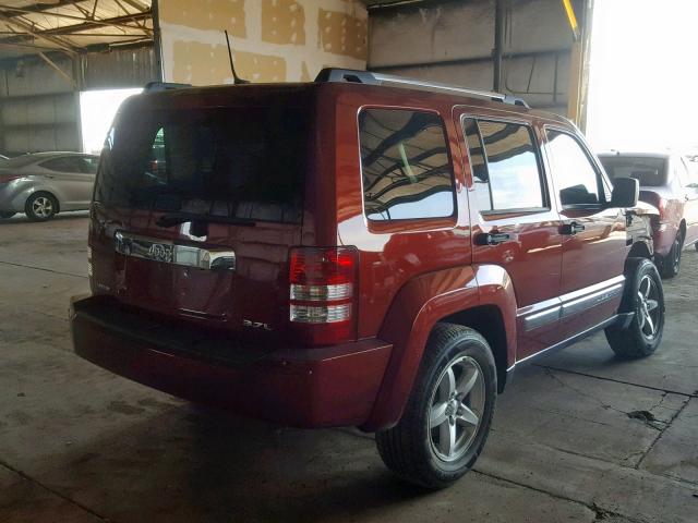 1J8GP58K38W109101 - 2008 JEEP LIBERTY LI RED photo 4