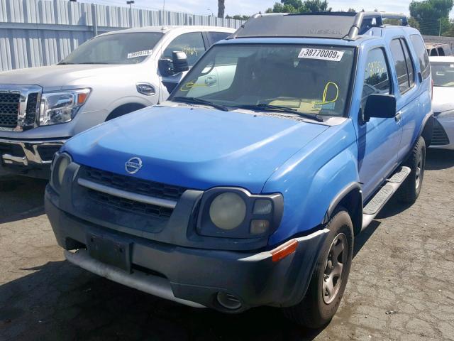 5N1DD28T42C508761 - 2002 NISSAN XTERRA XE BLUE photo 2