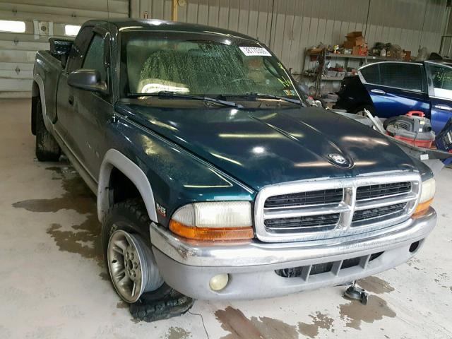 1B7GG22N8YS728017 - 2000 DODGE DAKOTA GREEN photo 1