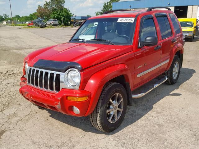 1J4GL58K22W301016 - 2002 JEEP LIBERTY LI RED photo 2