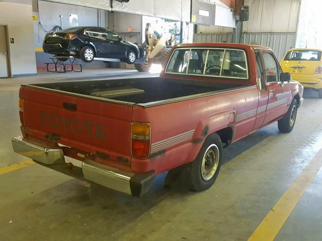 JT4RN70D4H0042350 - 1987 TOYOTA PICKUP XTR BURGUNDY photo 4