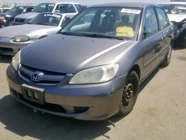 2HGES163X5H510643 - 2005 HONDA CIVIC DX V GRAY photo 2