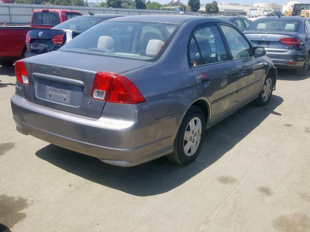 2HGES163X5H510643 - 2005 HONDA CIVIC DX V GRAY photo 4