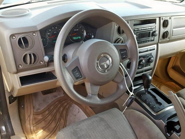 1J8HH48K06C203480 - 2006 JEEP COMMANDER GRAY photo 9