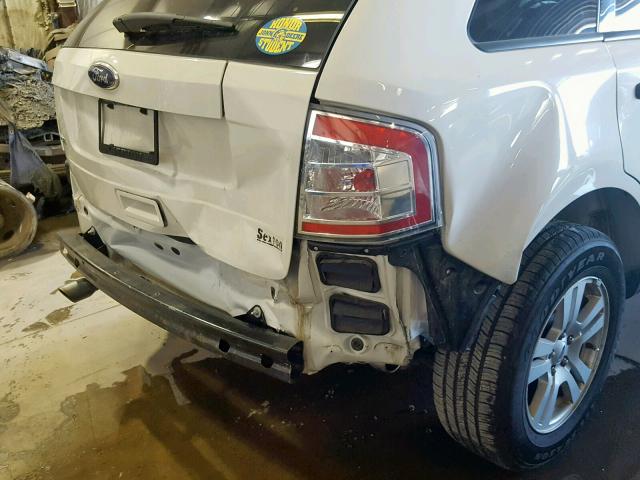 2FMDK3GC4ABB63243 - 2010 FORD EDGE SE WHITE photo 9