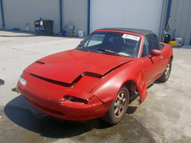 JM1NA3518L0127833 - 1990 MAZDA MX-5 MIATA RED photo 2