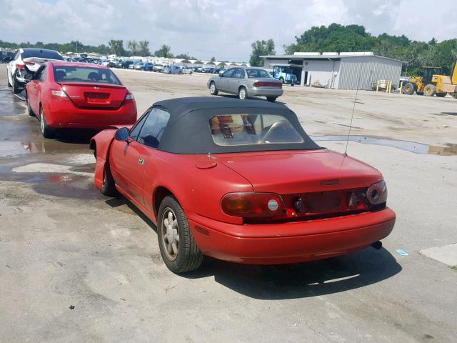 JM1NA3518L0127833 - 1990 MAZDA MX-5 MIATA RED photo 3