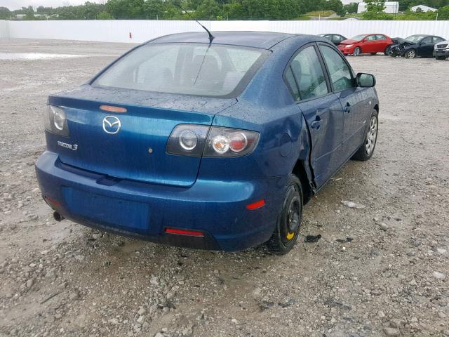 JM1BK323881779505 - 2008 MAZDA 3 S BLUE photo 4