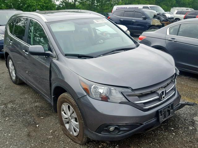 2HKRM4H78EH704249 - 2014 HONDA CR-V EXL GRAY photo 1