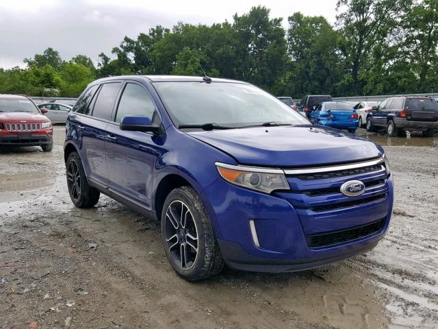 2FMDK4JC5DBA02841 - 2013 FORD EDGE SEL BLUE photo 1