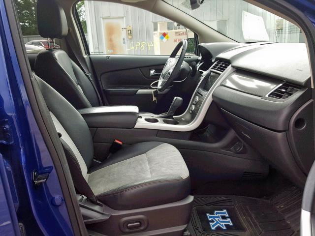 2FMDK4JC5DBA02841 - 2013 FORD EDGE SEL BLUE photo 5