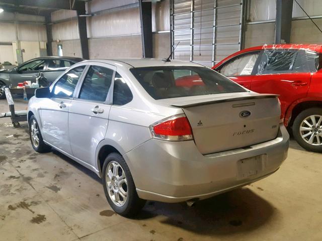 1FAHP36N99W246581 - 2009 FORD FOCUS SES SILVER photo 3