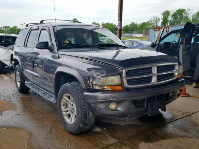 1B4HS48N12F189310 - 2002 DODGE DURANGO SL GRAY photo 1