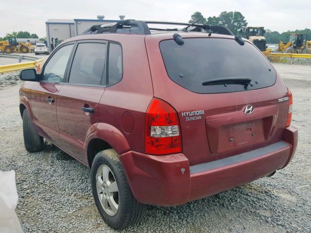 KM8JM12B45U146426 - 2005 HYUNDAI TUCSON GL BURGUNDY photo 3