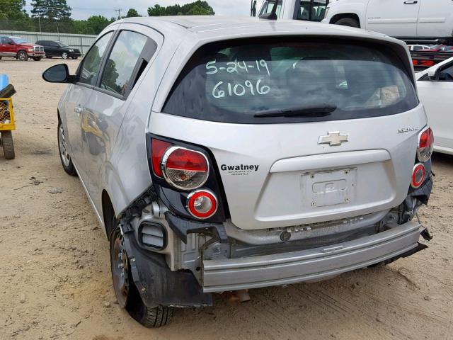 1G1JA6SH7D4127956 - 2013 CHEVROLET SONIC LS 银色 照片 3