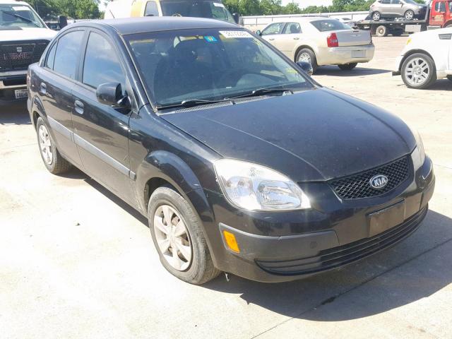 KNADE123966177195 - 2006 KIA RIO BLACK photo 1