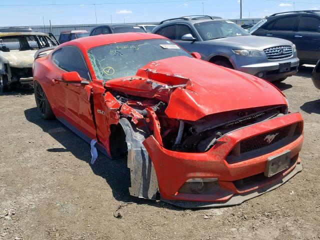 1FA6P8CF5F5318847 - 2015 FORD MUSTANG GT RED photo 1