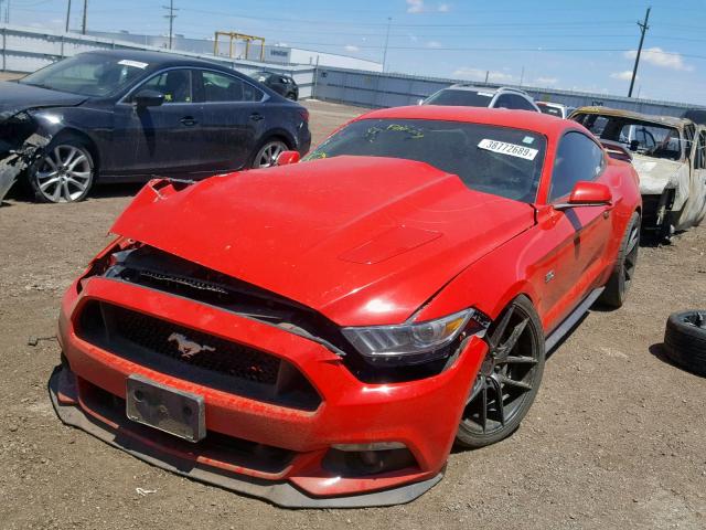 1FA6P8CF5F5318847 - 2015 FORD MUSTANG GT RED photo 2