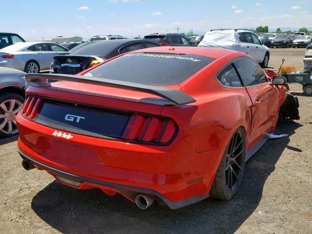 1FA6P8CF5F5318847 - 2015 FORD MUSTANG GT RED photo 4