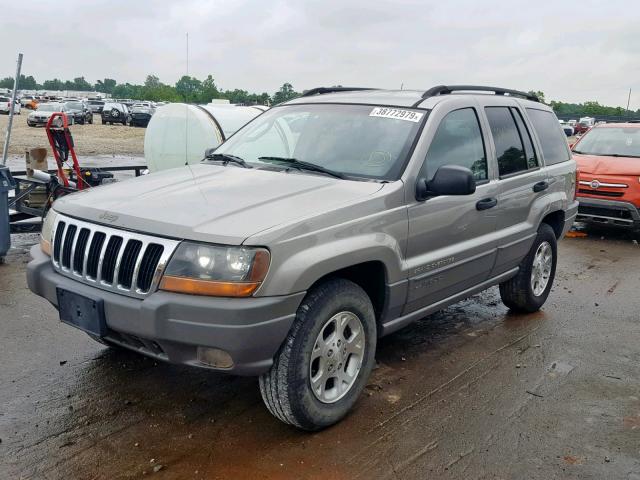 1J4GW38S42C153786 - 2002 JEEP GRAND CHER GRAY photo 2