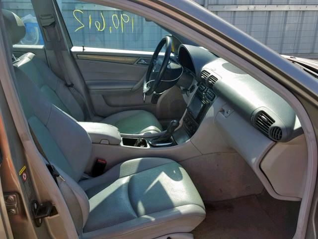 WDBRF40JX4F507284 - 2004 MERCEDES-BENZ C 230K SPO BEIGE photo 5