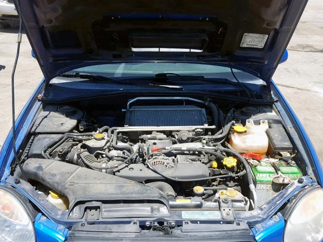 JF1GG29663G801191 - 2003 SUBARU IMPREZA WR BLUE photo 7