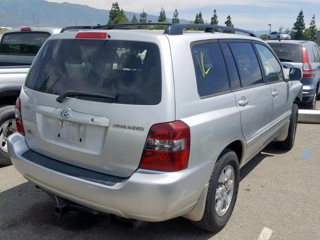 JTEDP21AX40021603 - 2004 TOYOTA HIGHLANDER SILVER photo 4