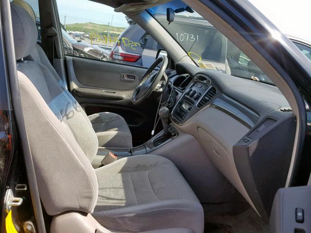 JTEHF21A220094238 - 2002 TOYOTA HIGHLANDER BLACK photo 5