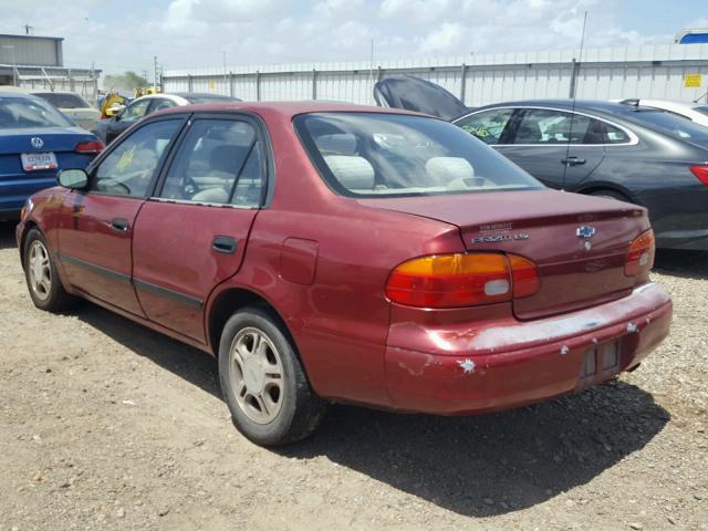 1Y1SK5485YZ400946 - 2000 CHEVROLET GEO PRIZM RED photo 3