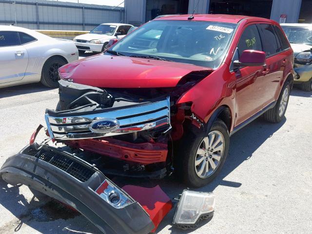 2FMDK38C48BA12217 - 2008 FORD EDGE SEL RED photo 2