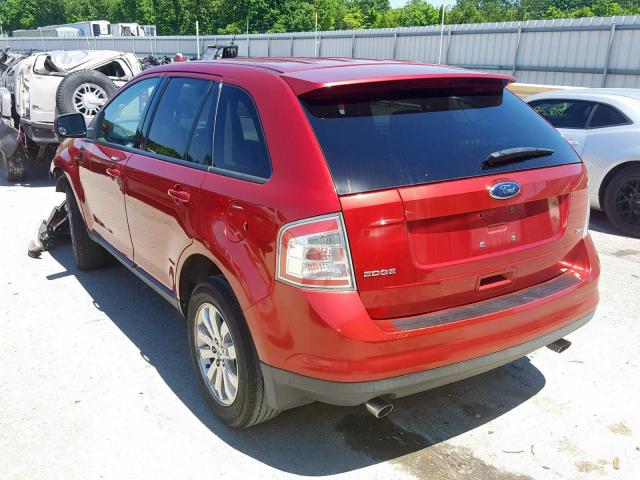 2FMDK38C48BA12217 - 2008 FORD EDGE SEL RED photo 3