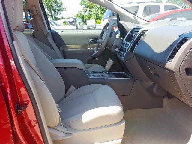 2FMDK38C48BA12217 - 2008 FORD EDGE SEL RED photo 5