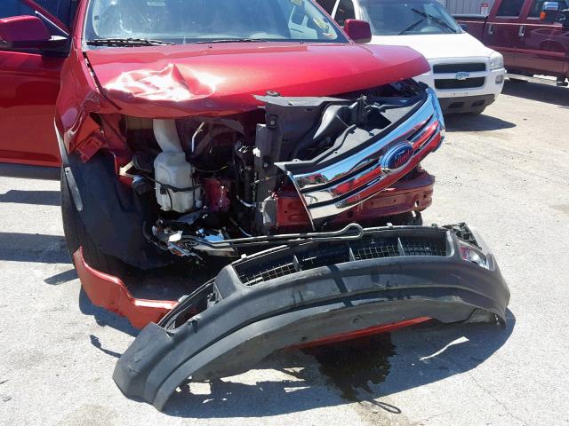 2FMDK38C48BA12217 - 2008 FORD EDGE SEL RED photo 9