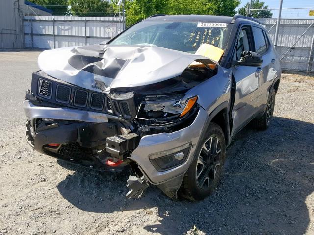 3C4NJDDB3KT747796 - 2019 JEEP COMPASS TR GRAY photo 2