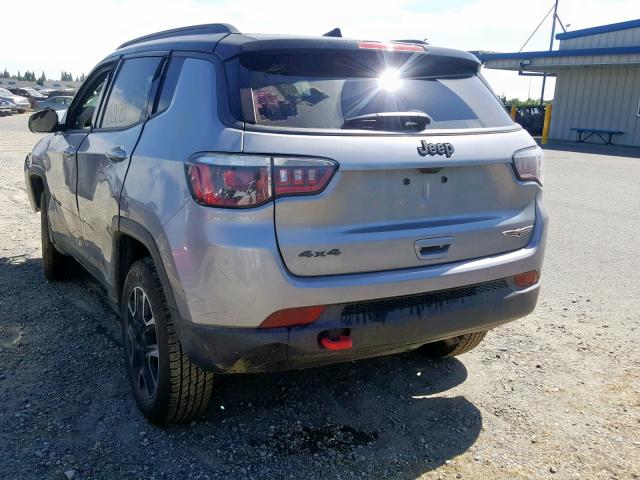 3C4NJDDB3KT747796 - 2019 JEEP COMPASS TR GRAY photo 3