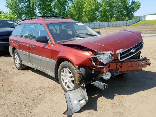 4S3BH675737660344 - 2003 SUBARU LEGACY OUT RED photo 1