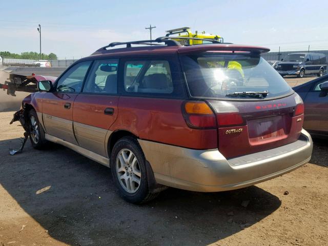 4S3BH675737660344 - 2003 SUBARU LEGACY OUT RED photo 3