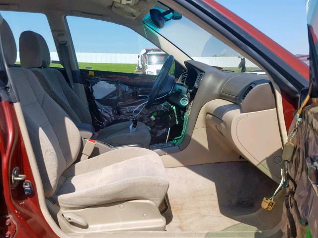 4S3BH675737660344 - 2003 SUBARU LEGACY OUT RED photo 5