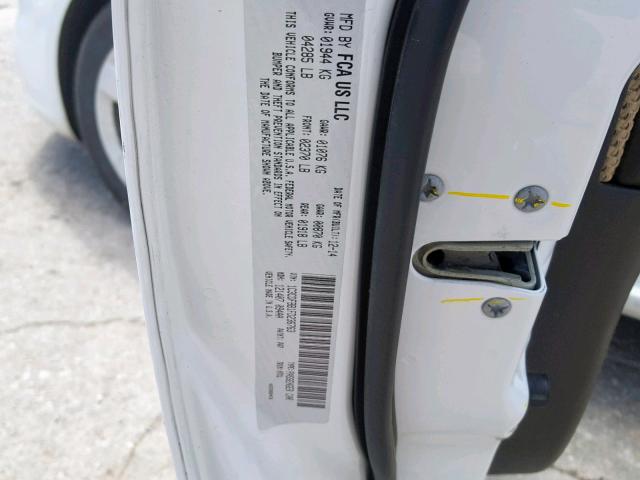 1C3CDFBB1FD236763 - 2015 DODGE DART SXT WHITE photo 10