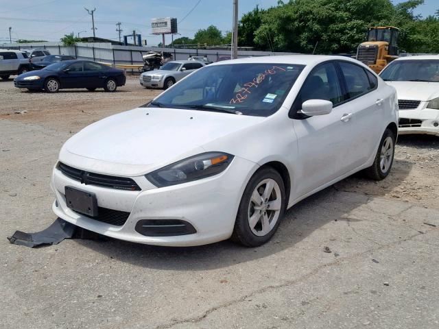 1C3CDFBB1FD236763 - 2015 DODGE DART SXT WHITE photo 2