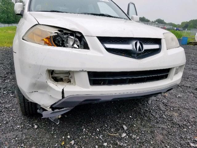 2HNYD18694H536088 - 2004 ACURA MDX TOURIN WHITE photo 9