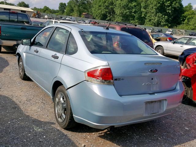 1FAHP34N78W280889 - 2008 FORD FOCUS S/SE BLUE photo 3