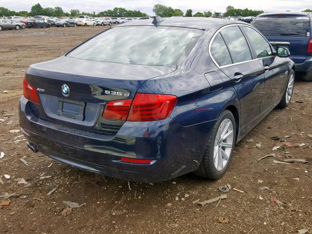 WBAFV3C52ED685278 - 2014 BMW 535 D BLUE photo 4