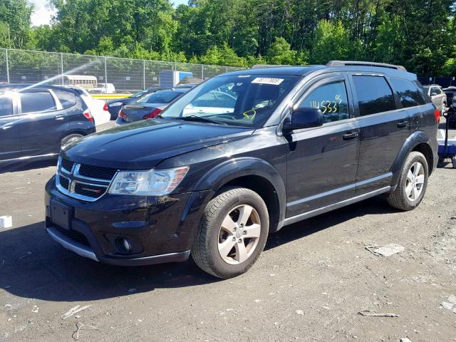 3D4PG1FG9BT547409 - 2011 DODGE JOURNEY MA BLACK photo 2