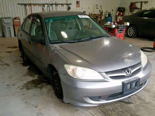 1HGES16485L023632 - 2005 HONDA CIVIC DX GRAY photo 1