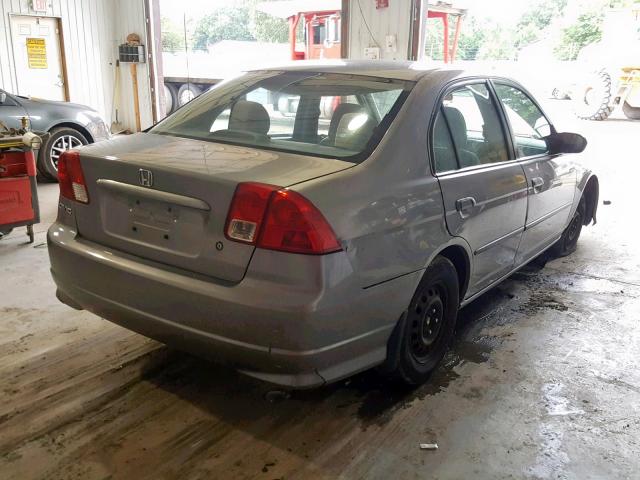 1HGES16485L023632 - 2005 HONDA CIVIC DX GRAY photo 4