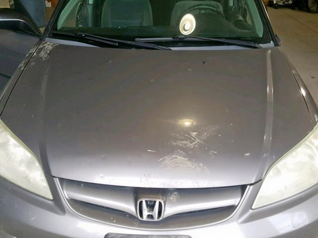 1HGES16485L023632 - 2005 HONDA CIVIC DX GRAY photo 7