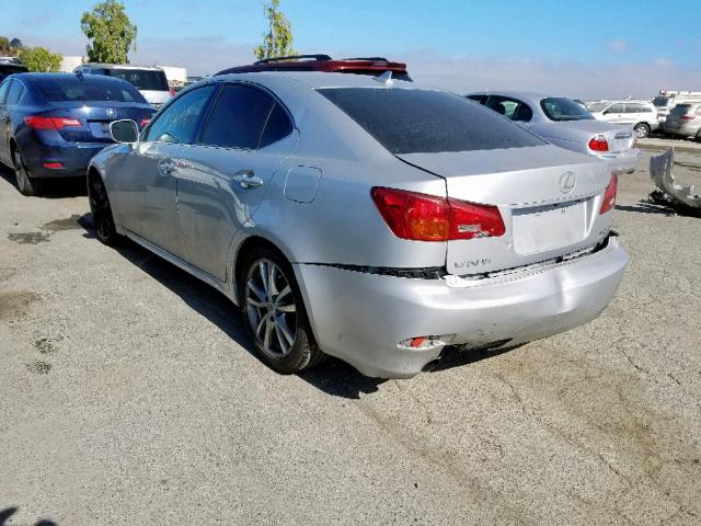 JTHBK262875047084 - 2007 LEXUS IS 250 SILVER photo 3