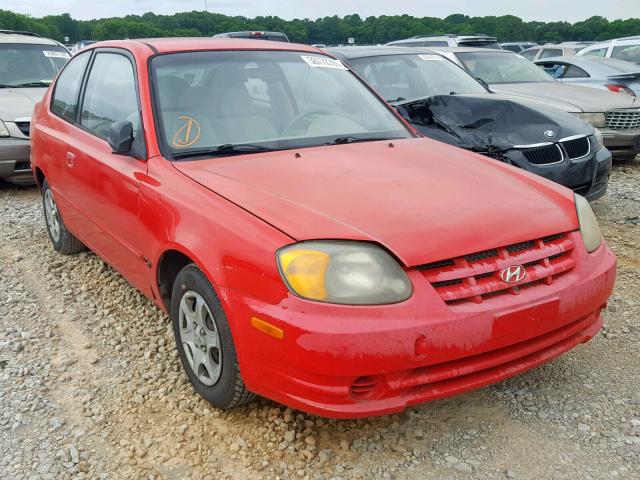 KMHCG35C85U358956 - 2005 HYUNDAI ACCENT GS RED photo 1