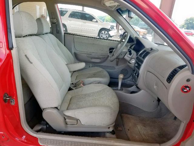 KMHCG35C85U358956 - 2005 HYUNDAI ACCENT GS RED photo 5